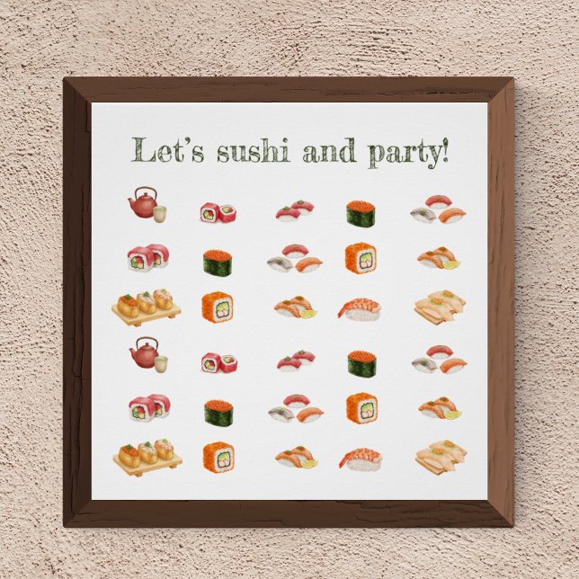 Poster Let’s sushi and party! (Créateur téléchargé)