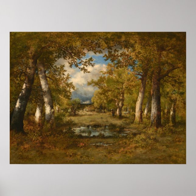 Poster L'étang aux grenouilles - Art Diaz de la Peña (Devant)