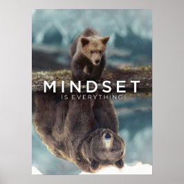 Poster L'état d'esprit est tout - Grizzly Oear Motivation