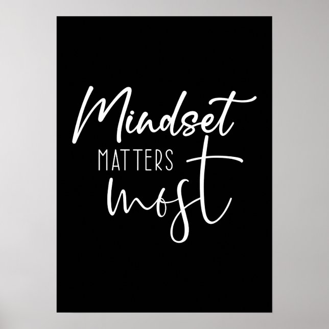 Poster L'état d'esprit, Réussite énorme Motivation de gym (Devant)