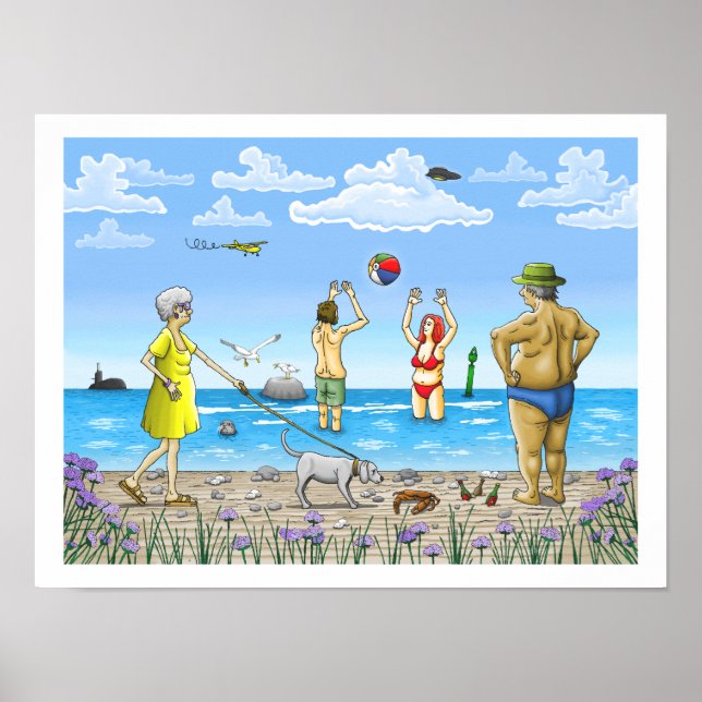 Poster L'été à la plage (Devant)
