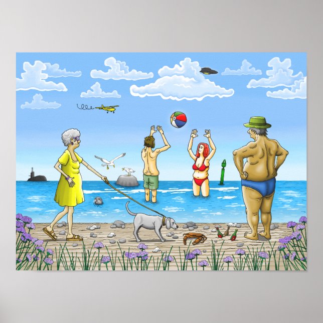Poster L'été à la plage (Devant)