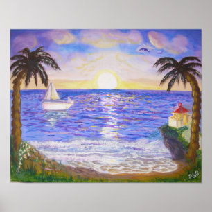 Poster L'été calme à la plage