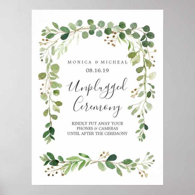 Poster L'été | Signe de cérémonie Mariage débranché (Devant)
