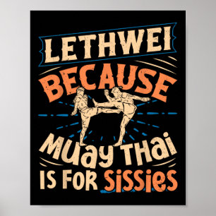 Poster Lethwei Entraînement Myanmar Lutter Burmese Boxe L