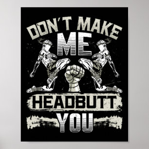 Poster Lethwei Self Defense Headbutt Martial Arts birmans