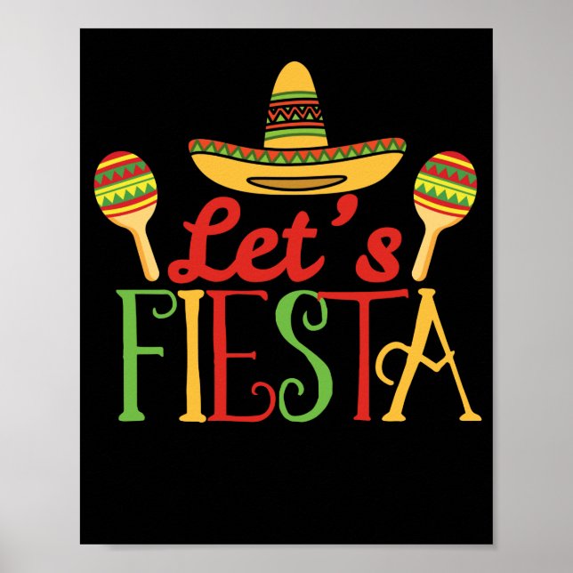 Poster Lets Fiesta Cinco De Mayo (Devant)