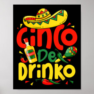 Poster Lets Fiesta Squad Cinco Drinko 5 Cinco De Mayo Mex
