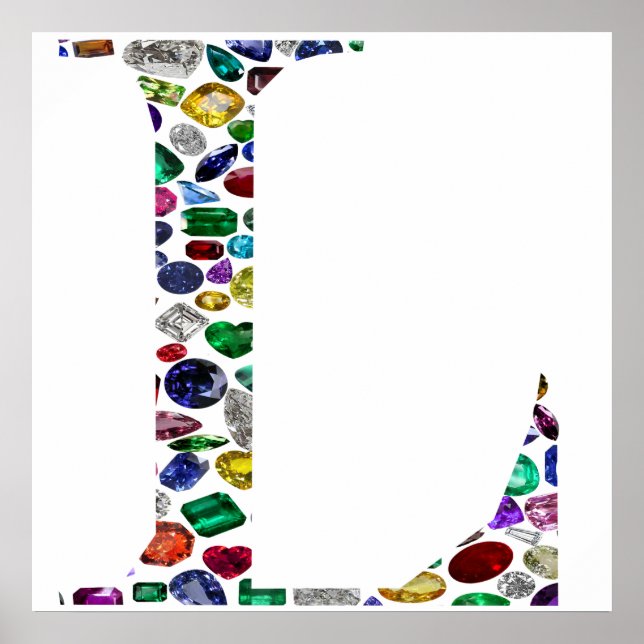 Poster Letter L monogram (Devant)