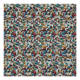 Poster LETTER R STEREOGRAM 20"x20", Semi-Gloss, No Frame