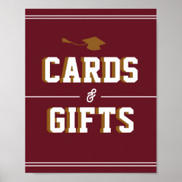 Poster Letterman Graduation School Colors Cards & Favors 