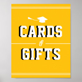 Poster Letterman Graduation YELLOW  Cards & Favors 