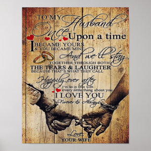 Poster Lettre à mon mari Migné présent Cadeau de papa