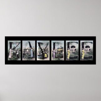 Poster LETTRE Alphabet KAYLEE Nom Art