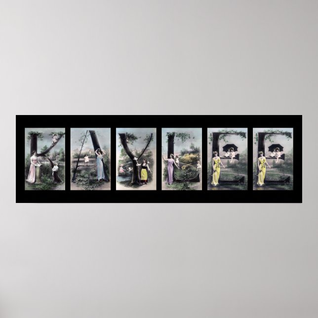 Poster LETTRE Alphabet KAYLEE Nom Art (Devant)