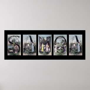 Poster LETTRE Alphabet SAMOA Nom Art