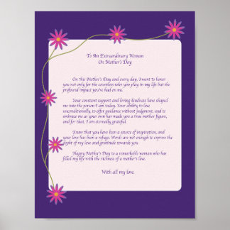 Poster Lettre au coeur à la mère Figure