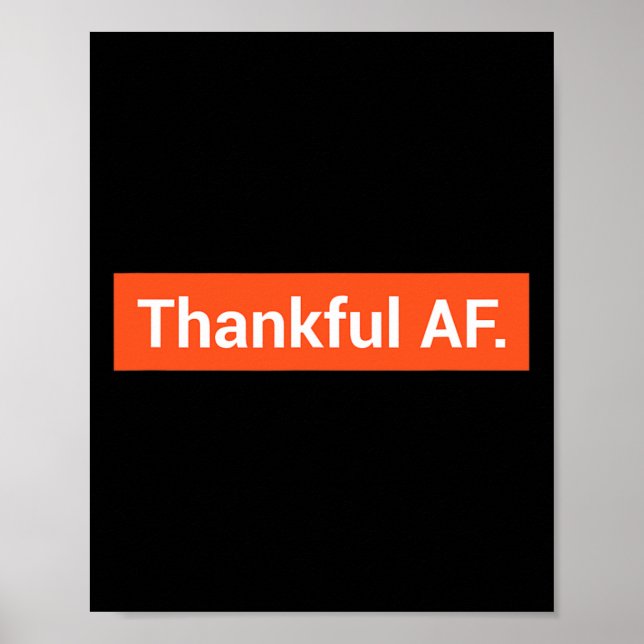 Poster Lettre bloc amusant Automne Thanksgiving Af (Devant)