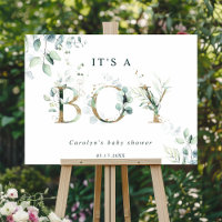 LETTRE BOtanique D'OR Eucalyptus Baby shower