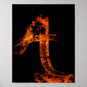 Poster Lettre Buron Fire A