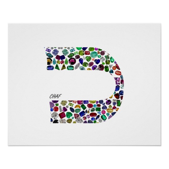 Poster Lettre 'CHAF' (Devant)