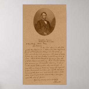 Poster Lettre d'Abraham Lincoln à Mme Bixby