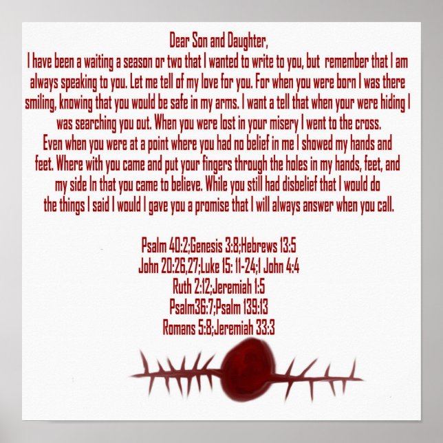 Poster Lettre d'amour de Jésus (Devant)