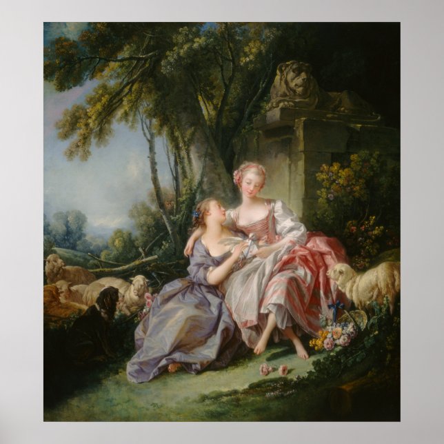 Poster Lettre d'amour - François Boucher Art (Devant)