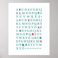 Lettre d'apprentissage Alphabet Typographie modern