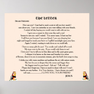 POSTER LETTRE DE JÉSUS