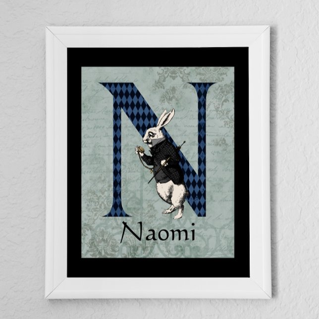 Poster LETTRE DE ROBE BLANCHE N POSTE WONderland (Créateur téléchargé)