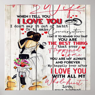 Poster Lettre du mari à ma femme Jolie présence