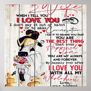 Poster Lettre du mari à ma femme   Jolie présence  