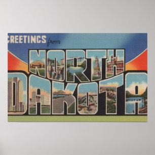 Poster Lettre du nord ScenesNorth Dakota de DakotaLarge