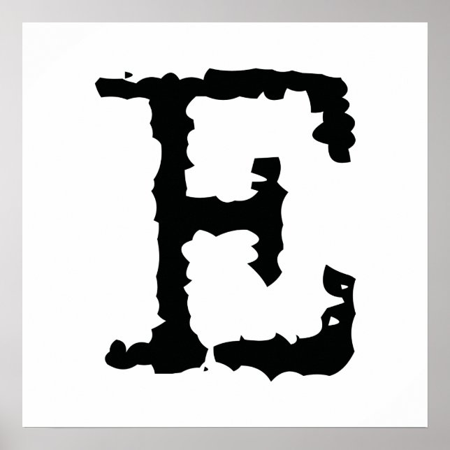 Poster Lettre E (Devant)