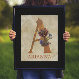 Poster LETTRE FLORALE A STEAMpunk