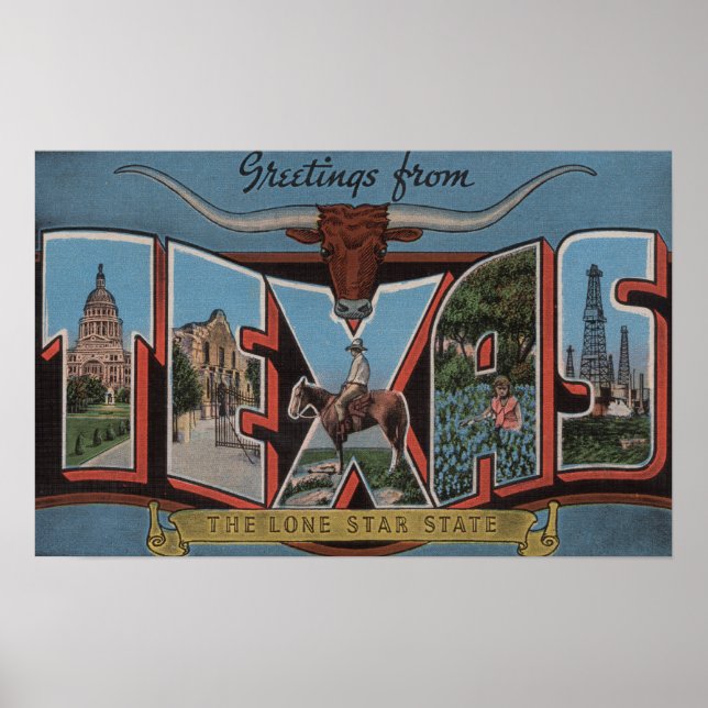 Poster LETTRE GRANDE DU Texas Scènes 3 (Devant)