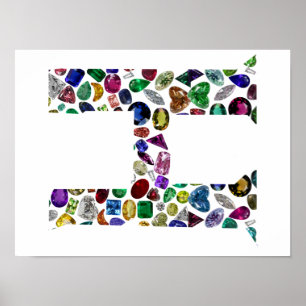 Poster Lettre H Monogramme