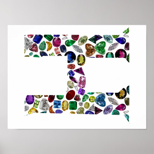 Poster Lettre H Monogramme (Devant)