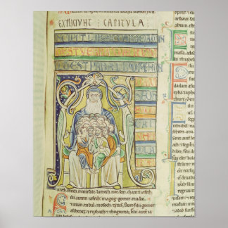 Poster Lettre historique 'A' décrivant les générations