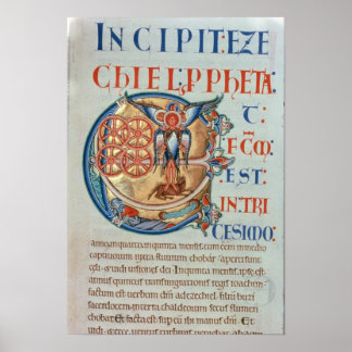 Poster Lettre initiale 'E' Et factum est