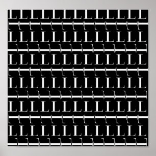 Poster Lettre initiale L Monogramme, Choisir la couleur A