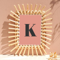Lettre initiale | Monogramme Moderne Peach Design