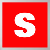 Lettre initiale Monogramme Style Moderne Rouge Bla