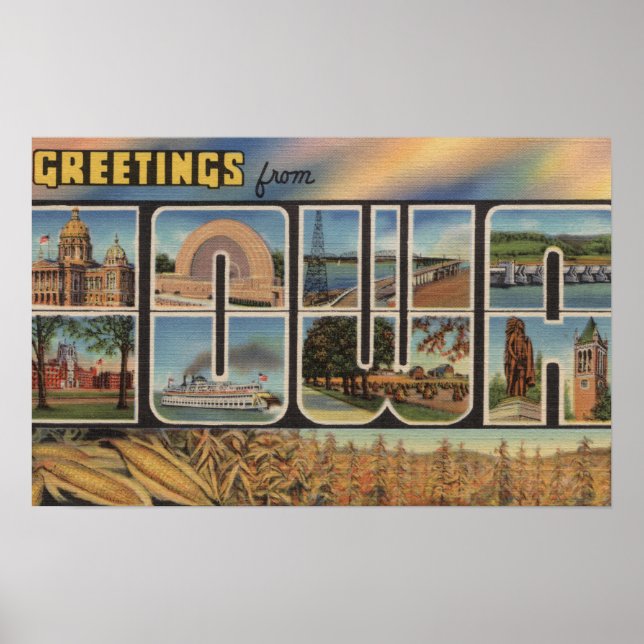 Poster LETTRE IowaGrandes ScènesIowa (Devant)