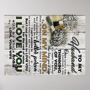 Poster Lettre mignonne au mari   Bel cadeau   Fête des pè
