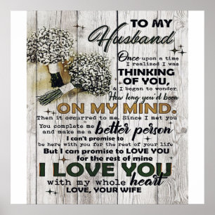 Poster Lettre mignonne au mari   Bel cadeau   Fête des pè