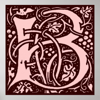 Poster Lettre monogramme B