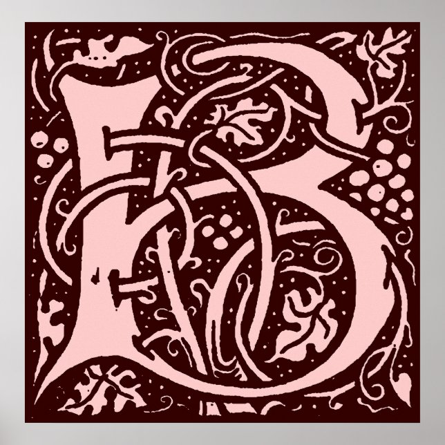 Poster Lettre monogramme B (Devant)