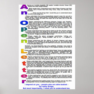 Poster Lettre Ouverte Aux Personnes Sans Maladie Chroniqu